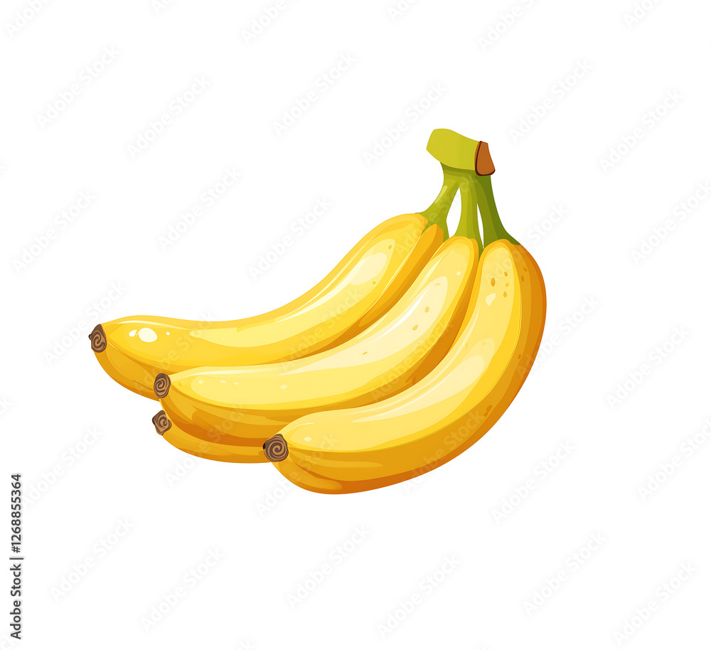 Fresh Yellow Bananas Bunch Healthy Fruit Fresh Yellow Bananas Bunch Healthy Fruit