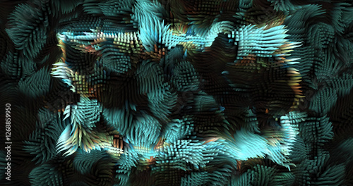 Colorful abstract texture created with Gradient flow and 3D structure imitate the movement of liquid or wind. Vibrant colors, volumetric waves and digital noise create a sense of depth and dynamics. I