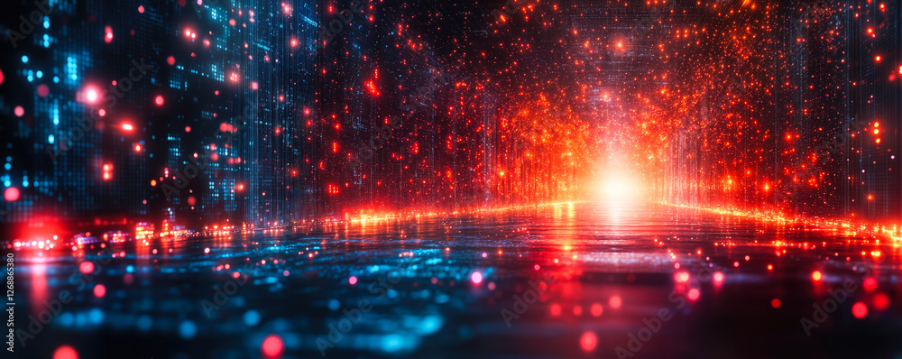 Fototapeta premium Futuristic Data Science and Cloud Computing Background with AI, Big Data Analytics, and Digital Transformation Concepts