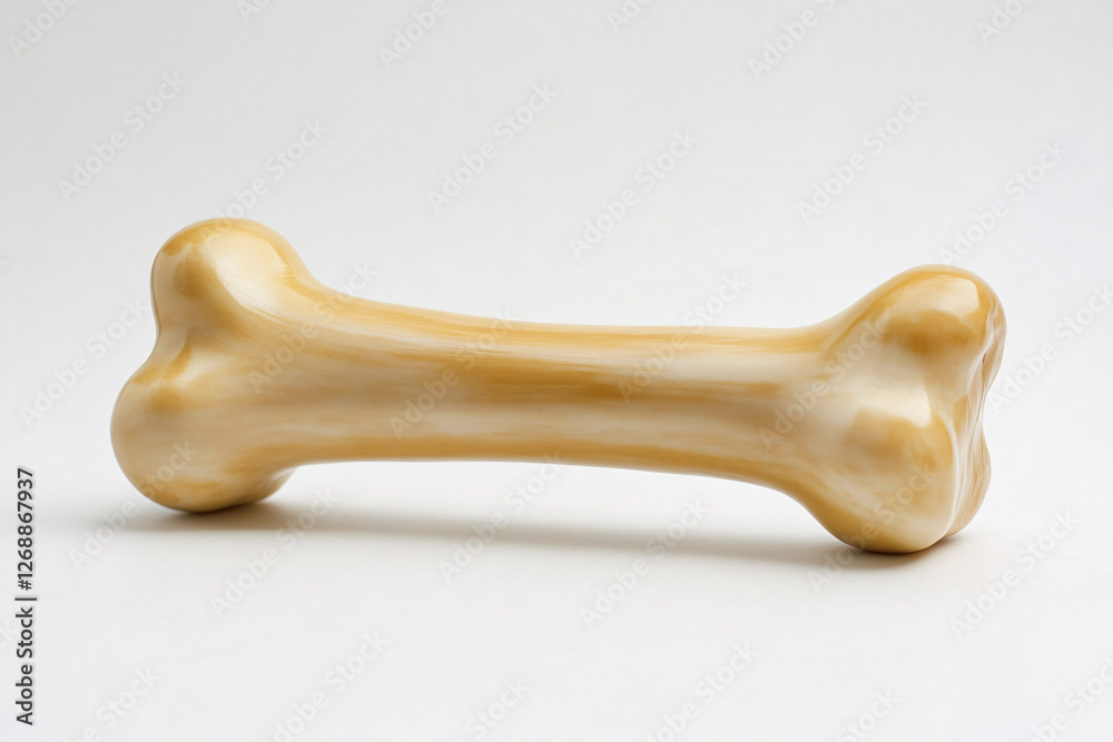 custom made wallpaper toronto digitalisolated yellow rubber dog bone toy on white background