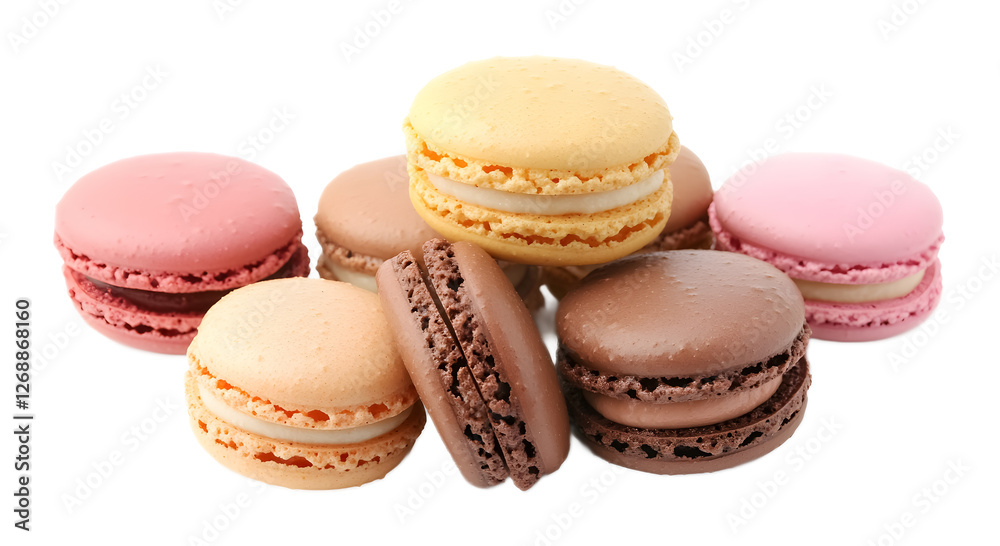 Macarons isolated on a white background Macarons isolated on a white background