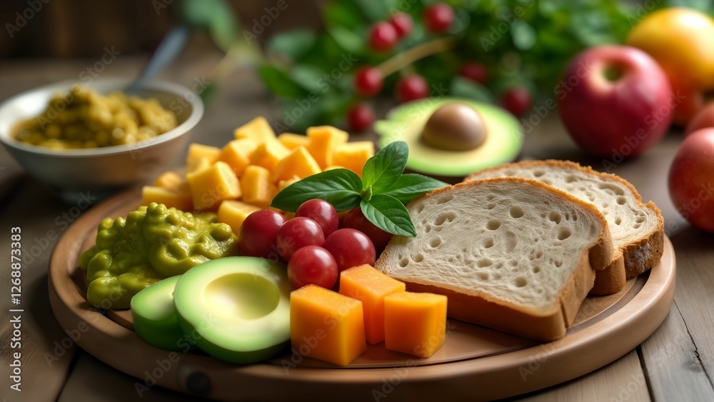 Colorful Healthy Breakfast on a Wooden Table Colorful Healthy Breakfast on a Wooden Table