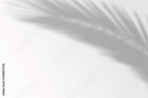 Shadow of the window on a gray background. Horizontal orientation, 3D rendering, overlay effect for photo
