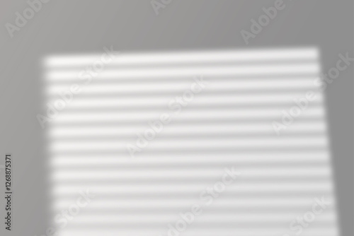 Shadow of the window on a gray background. Horizontal orientation, 3D rendering, overlay effect for photo