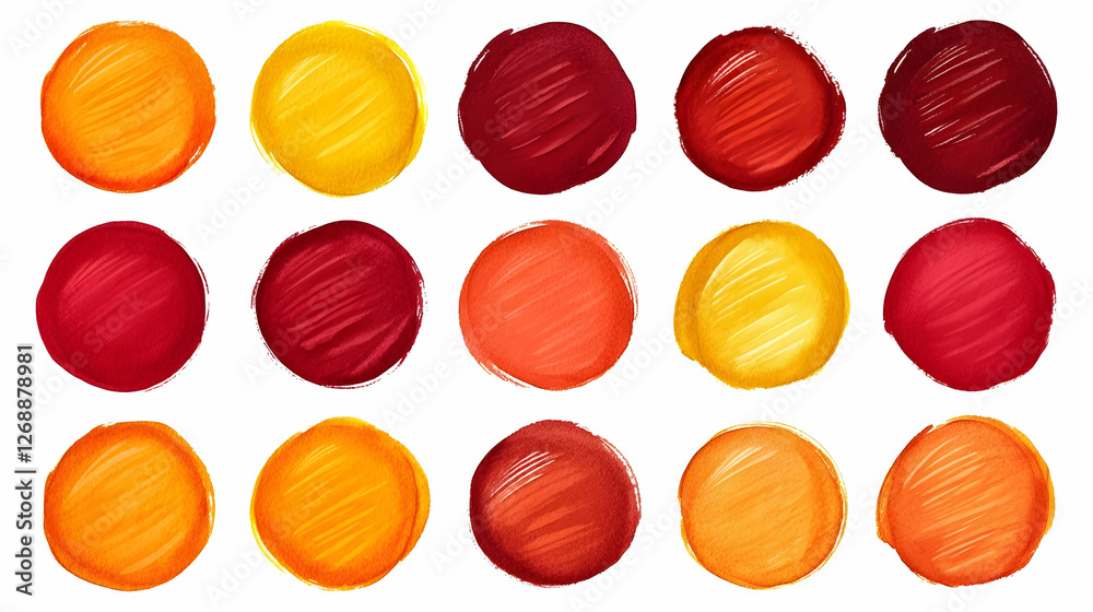 Autumn color palette swatches, design resource