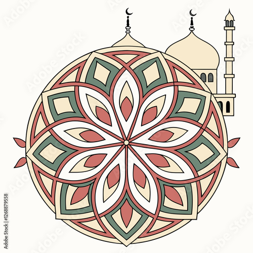 eid mubarak silhouette vector
