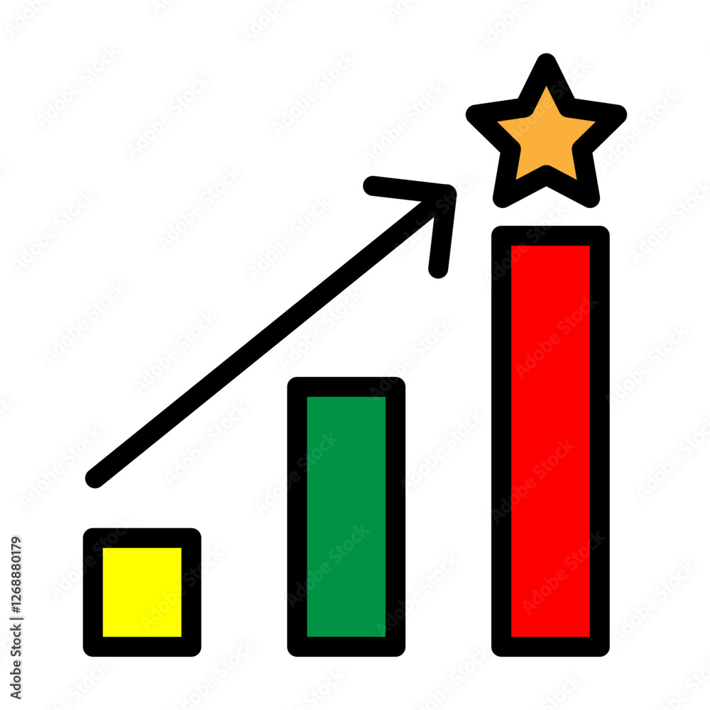 Obraz premium Success Arrow Vector Filled Icon Design