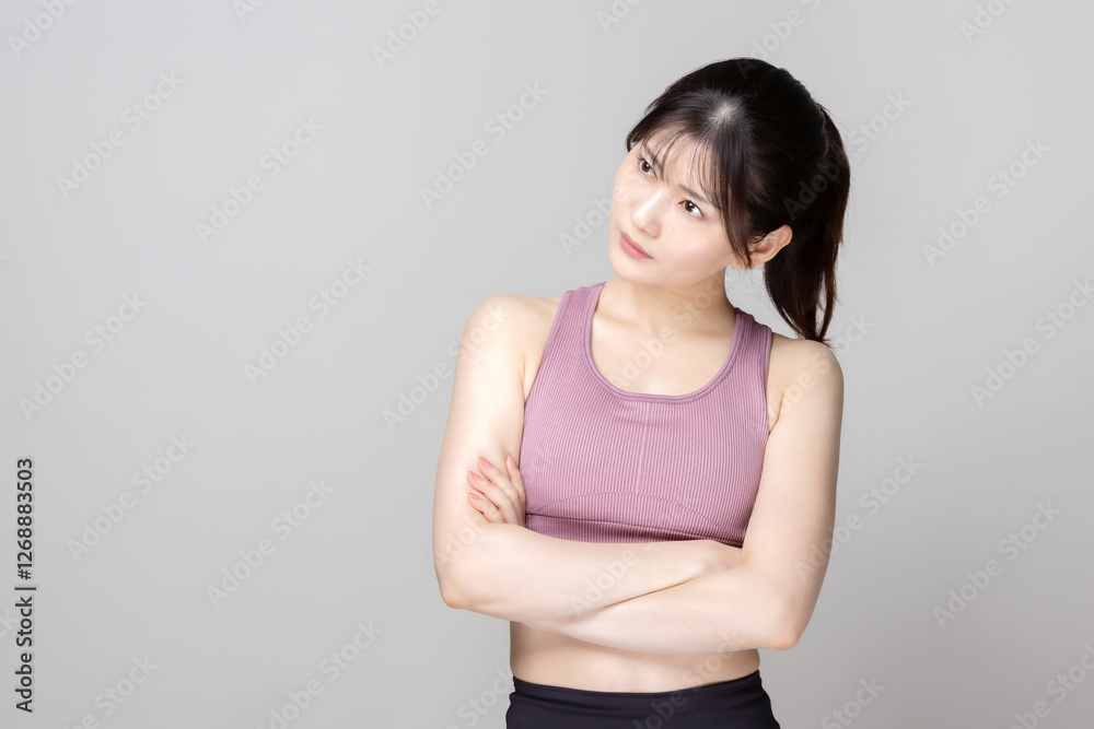 スポーツウェアの美しい女性 スポーツウェアの美しい女性