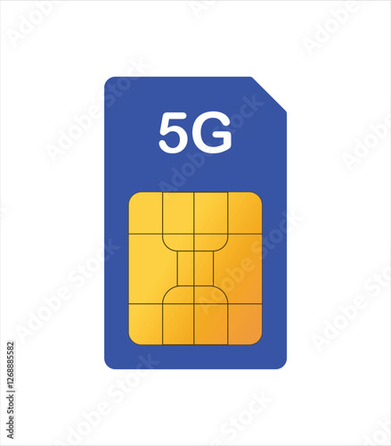 5G SIM Card.vector illustration
