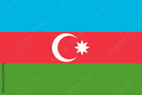 azerbaijan national simple flag, azerbaijani state flag vector illustration, red blue green horizontal stripes abstract background