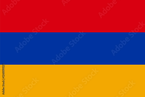 armenia national simple flag, armenian state flag vector illustration, red blue yellow horizontal stripes abstract background
