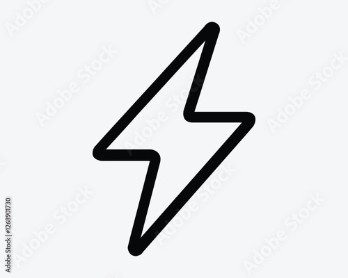 Lightning Bolt Electricity Electric Shock Static Zap Energy Battery Electrical Appliance Strike Icon Symbol Illustration Graphic Artworl Vector