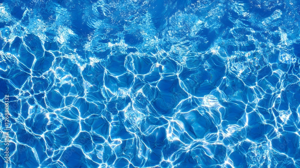 Obraz premium Captivating Underwater Serenity Mesmerizing Blue Water Ripples and Reflections Creating a Serene Peaceful and Refreshing Background