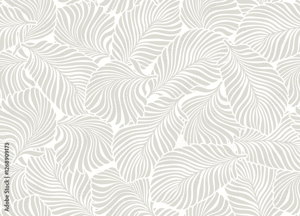 Tropical seamless pattern abstract floral background with palm leaves seamless pattern