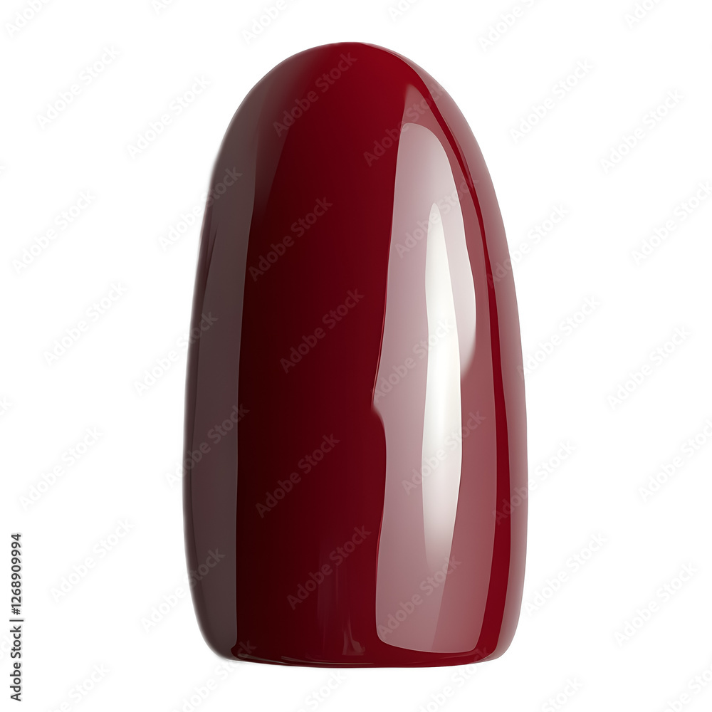 Maroon red nail on a transparent background. isolated background. Maroon red nail on a transparent background. isolated background.