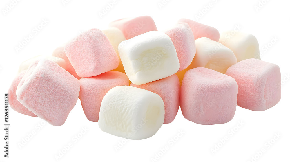 Marshmallows on a transparent background. isolated background. Marshmallows on a transparent background. isolated background.