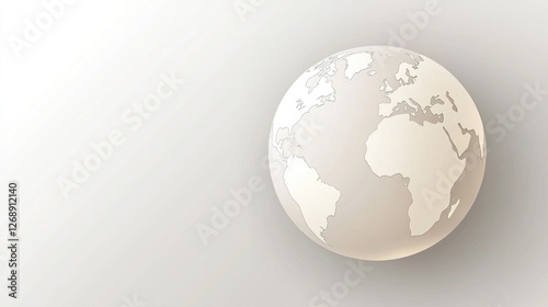 Simple Earth graphic on light gray background
