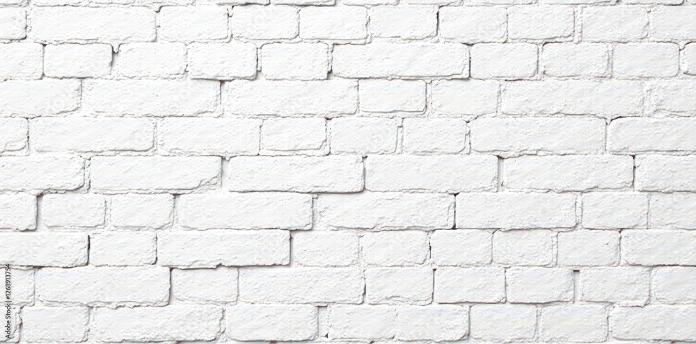 Obraz premium Clean white brick wall texture, perfect backdrop , backdrop, weathered