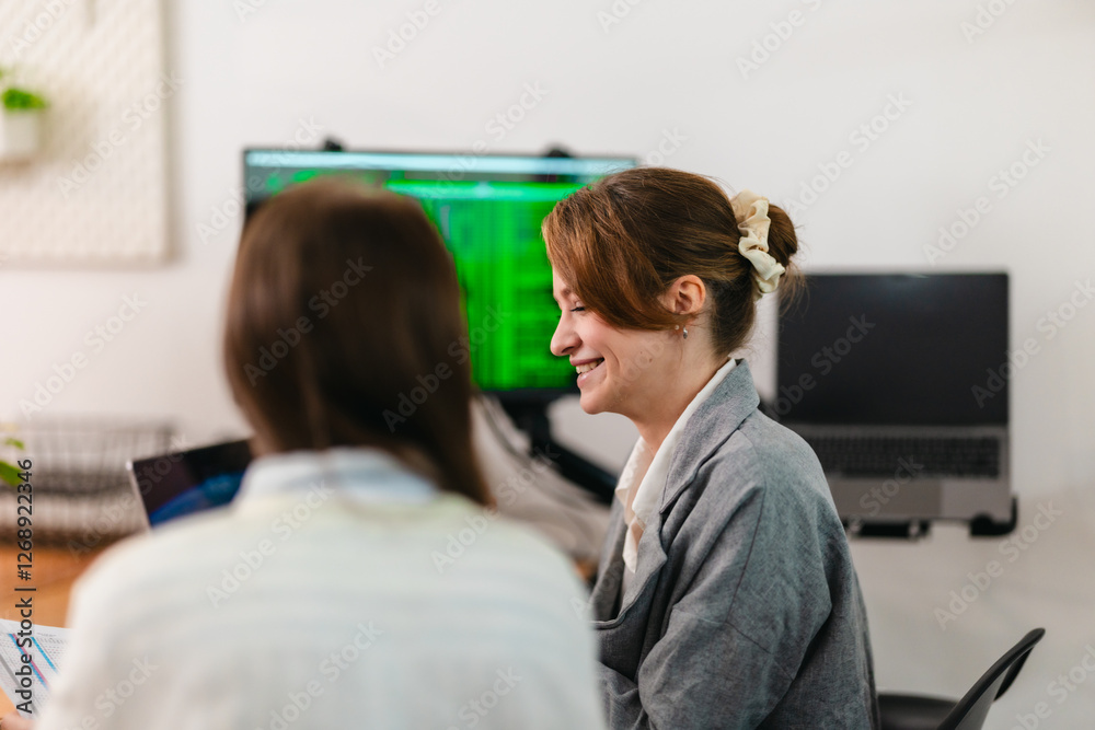 Financial Analyst Monitoring Stock Market Data Financial Analyst Monitoring Stock Market Data