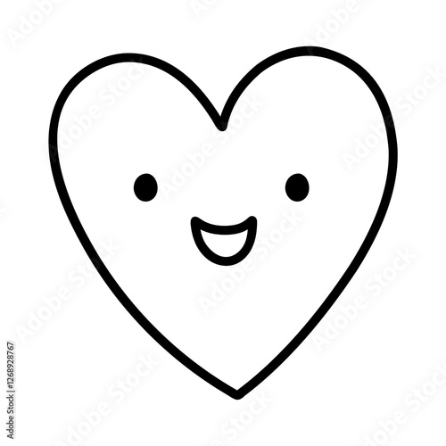 Cute doodle heart