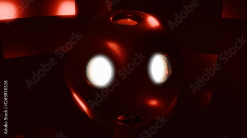 Step into a surreal world with this Strange Stone with Shining Middle VJ Loop in stunning 4K resolution. Featuring a mysterious floating stone with a glowing core, this seamless loop creates