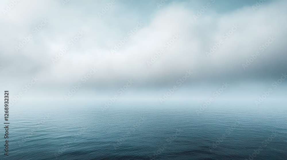 A majestic rolling fog over a calm ocean, dense mist drifting over the still water, soft diffused light casting a dreamy atmosphere A majestic rolling fog over a calm ocean, dense mist drifting over the still water, soft diffused light casting a dreamy atmosphere