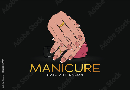 Female manicured hands