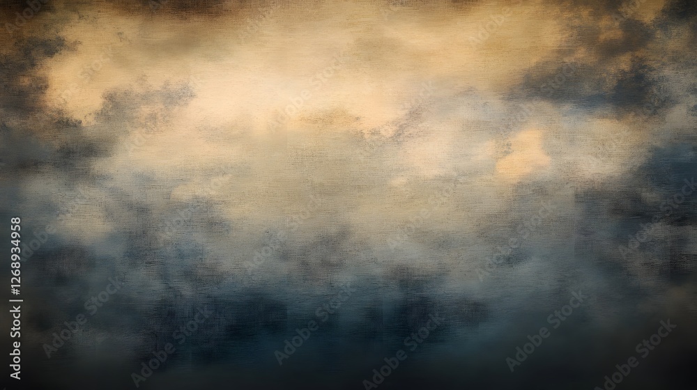 Obraz premium Dramatic and moody cloudy atmospheric stormy sky landscape scene Scenic natural outdoor wilderness nature background with abstract textured and tonal digital art qualities