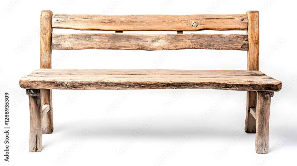 Rustic Wooden Bench with Natural Grain and Texture for Outdoor Use Rustic Wooden Bench with Natural Grain and Texture for Outdoor Use
