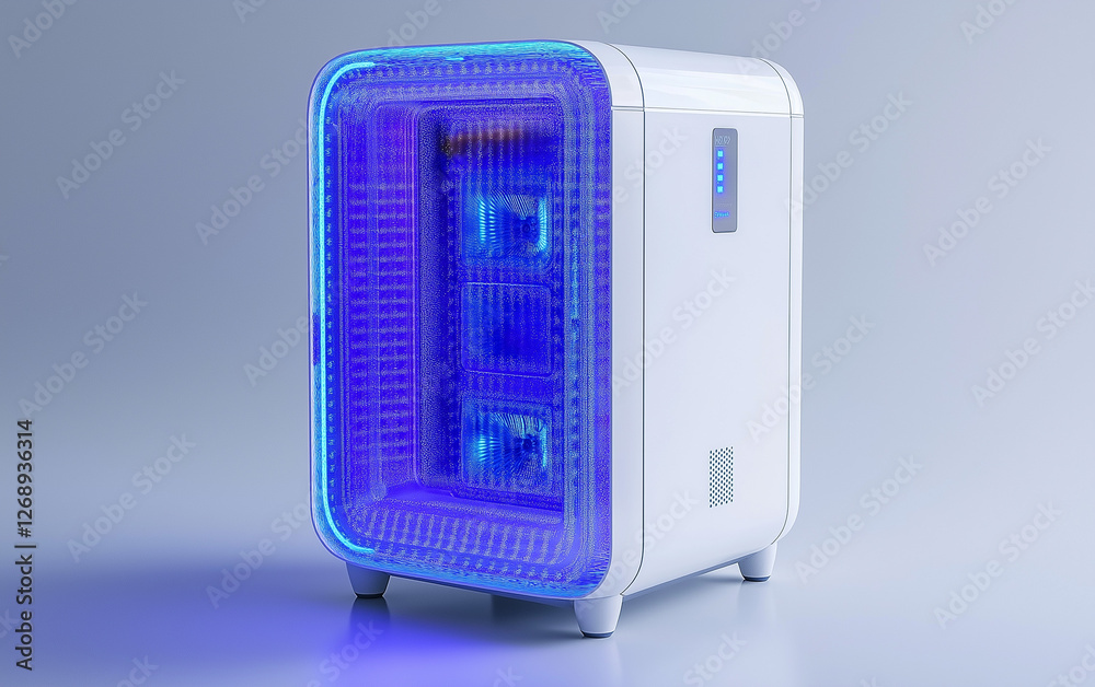 Obraz premium Ultraviolet germicidal irradiation. UVGI. UV germicidal air purifier for hospital-grade sterilization use.