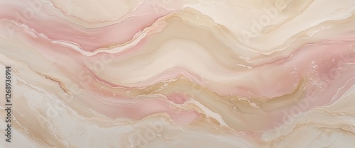 texture with a soft, marbled appearance. It features a blend of light beige, cream, and subtle pink hues, creating a smooth and calming visual effect. 