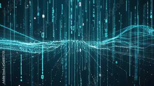 Video. Abstract background, neon lines on a dark background. AI generative. The video shows neon lines moving on a dark background. Background for advertising.