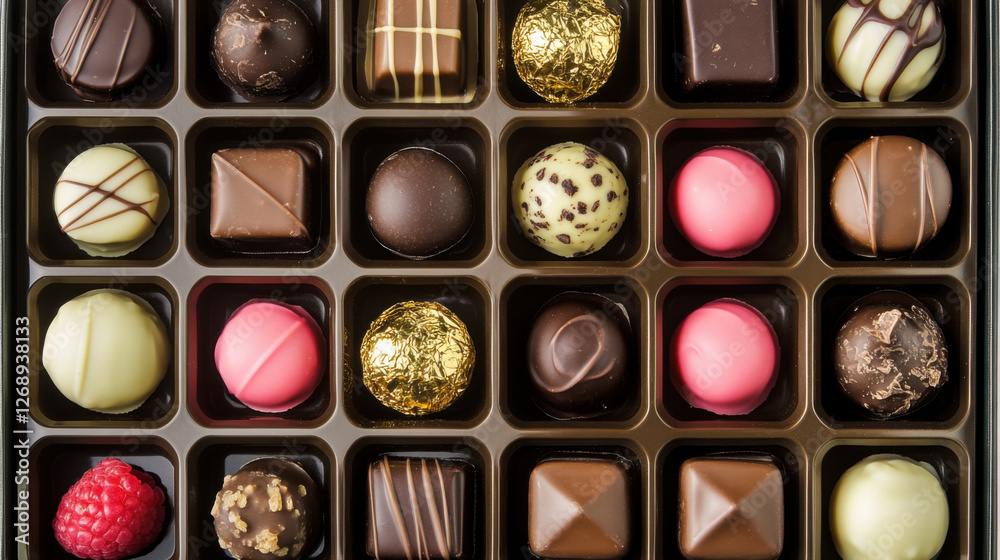 Exquisite Assortment of Gourmet Chocolates in a Luxurious Box Perfect for Gifting and Celebrating Special Occasions Featuring Various Flavors and Shapes Exquisite Assortment of Gourmet Chocolates in a Luxurious Box Perfect for Gifting and Celebrating Special Occasions Featuring Various Flavors and Shapes