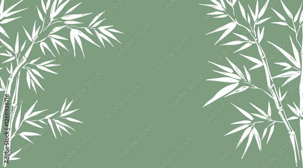 Frame with Bamboo tree , Hand drawn style. Vector.
Frame with Bamboo tree , Hand drawn style. Vector.
