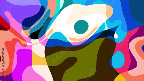 Colorful abstract psychedelic fluid background for summer music festival	