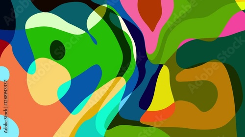 Colorful abstract psychedelic fluid background for summer music festival	