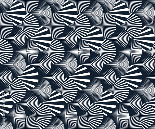 Dragon skin seamless pattern, vector abstract background of reptile or fish scales, also look like roof tiling or architecture element.