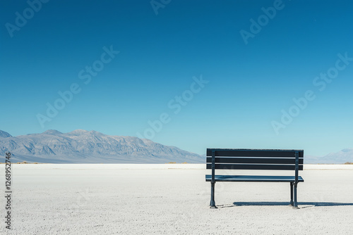 A mountainscape with blue sky