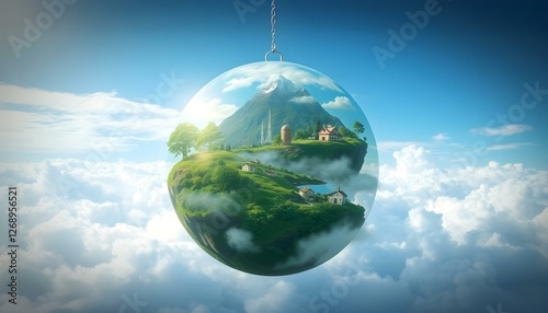 Celestial Symbiosis: Where Nature, Industry, and Home Harmonize