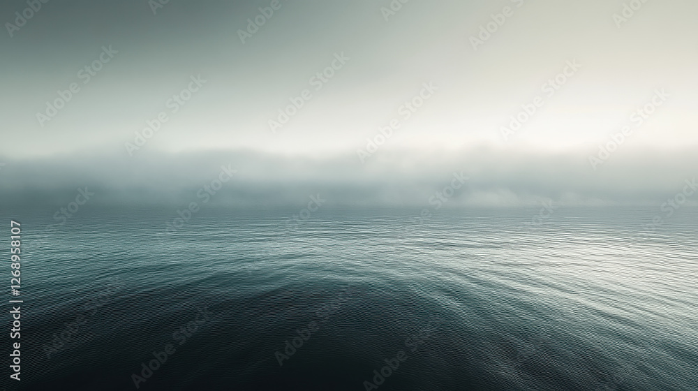 A majestic rolling fog over a calm ocean, dense mist drifting over the still water, soft diffused light casting a dreamy atmosphere A majestic rolling fog over a calm ocean, dense mist drifting over the still water, soft diffused light casting a dreamy atmosphere