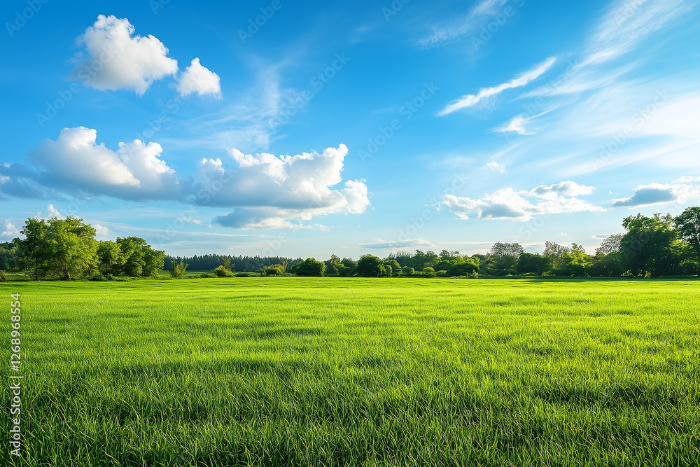 green field and blue sky green field and blue sky