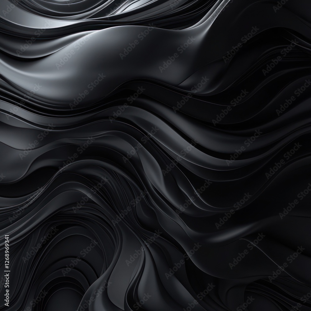 Dark abstract swirling waves, smooth texture, elegant background, design use Dark abstract swirling waves, smooth texture, elegant background, design use