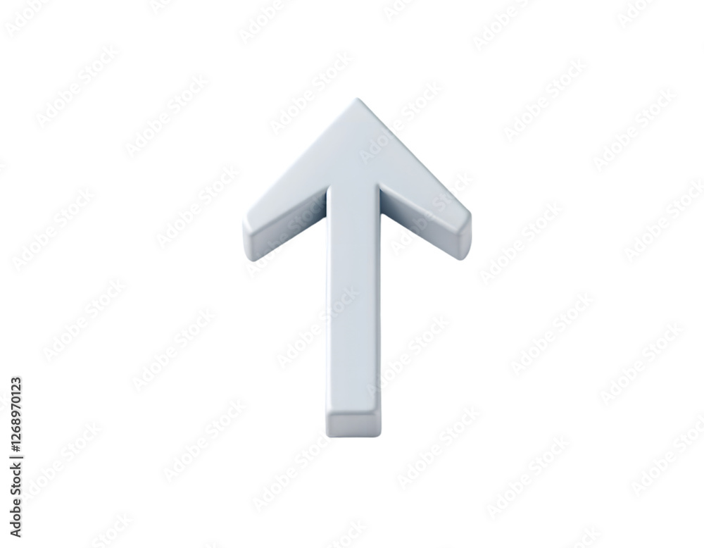 A Sleek Metallic Arrow Pointing Upward, Symbolizing Direction and Progress in Design A Sleek Metallic Arrow Pointing Upward, Symbolizing Direction and Progress in Design