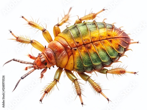 HD Bark Louse Closeup on Pure White Background - Wallpaper Image photo