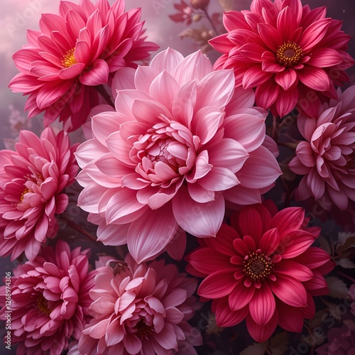 Beautiful pink and red colored flower background