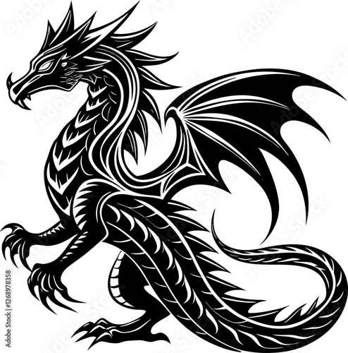 Wallpaper Mural dragon abstract illustration Torontodigital.ca