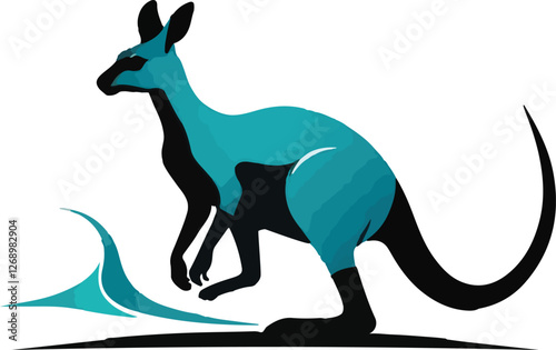 Colorful Kangaroo vector design, Kangaroo logo and icon Design, Kangaroo Illustration vector design
