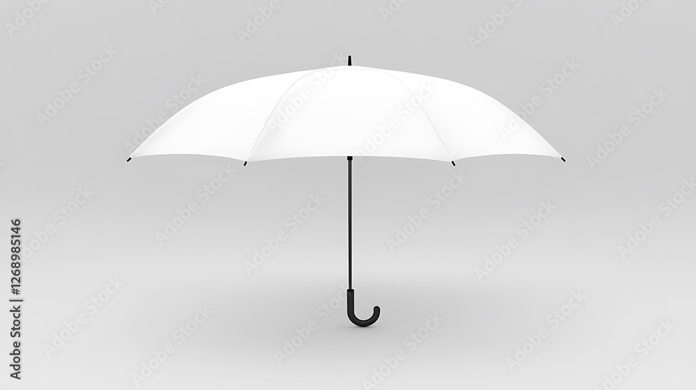 Clean white umbrella with a customizable surface Clean white umbrella with a customizable surface