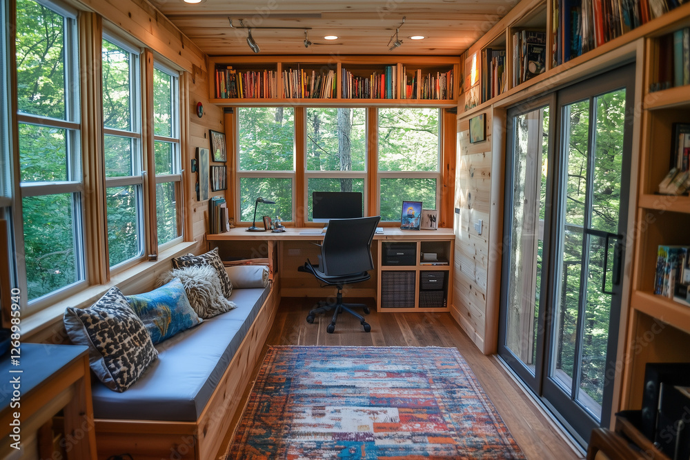 study room with a room