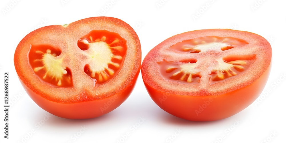 Juicy Red Tomato Halves Close Up Photography Juicy Red Tomato Halves Close Up Photography